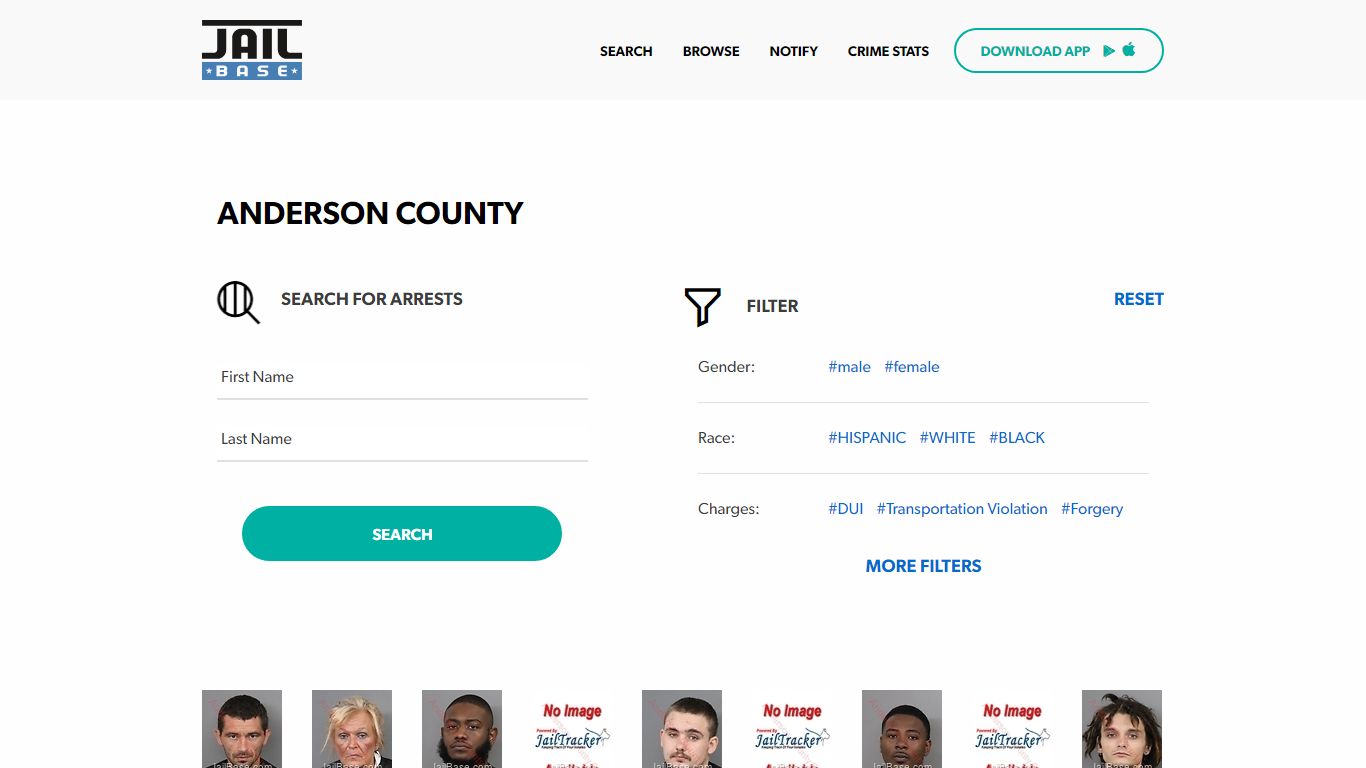 Anderson County Jail Inmate Search and Mugshots | JailBase